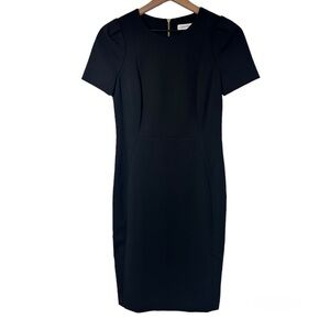 CALVIN KLEIN WOMEN CLASSY BLACK GOLD MINI DRESS SIZE 6 BRAND NEW WITH TAGS